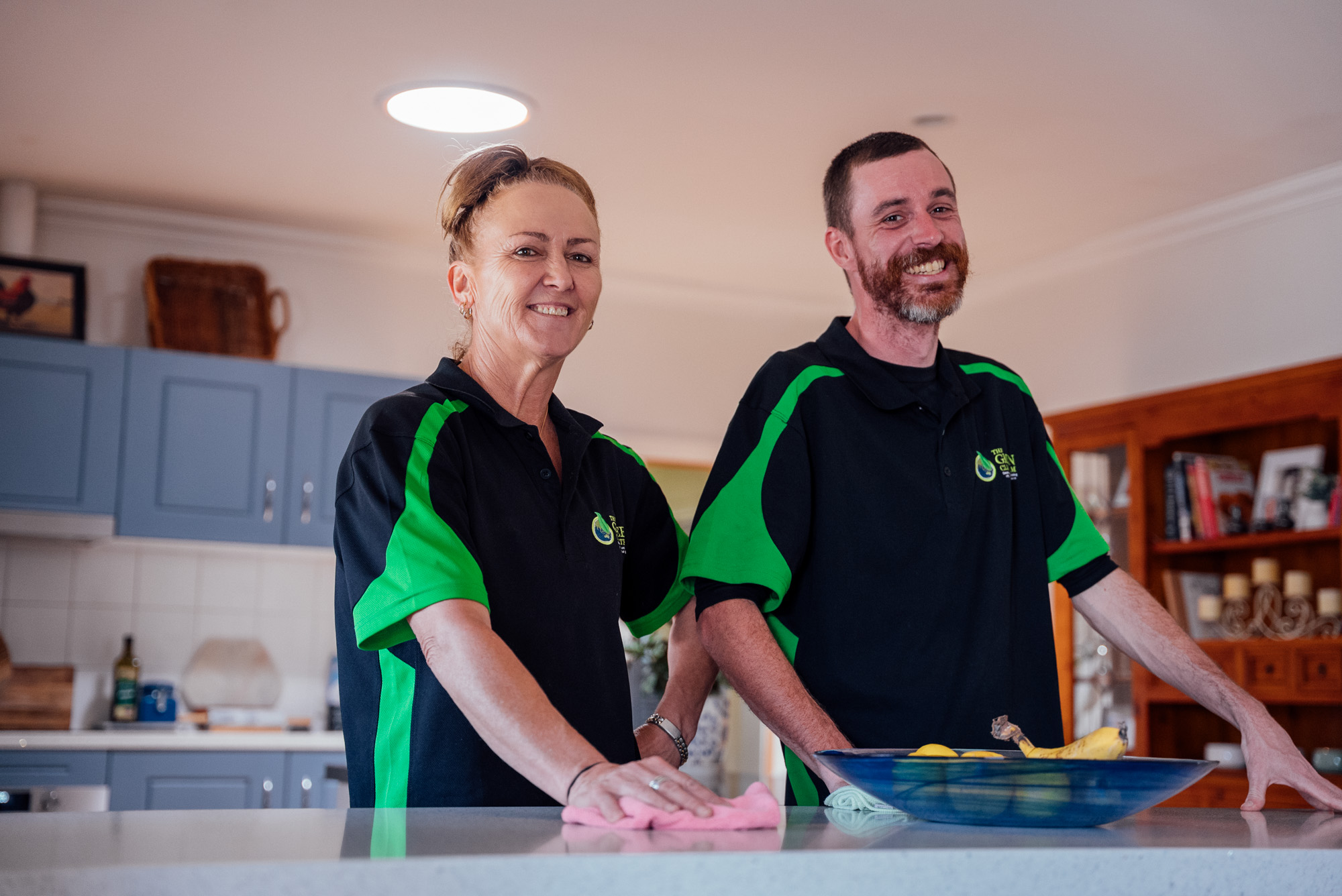 Two Green Clean Team Members providing eco-friendly home cleaning in Bendigo